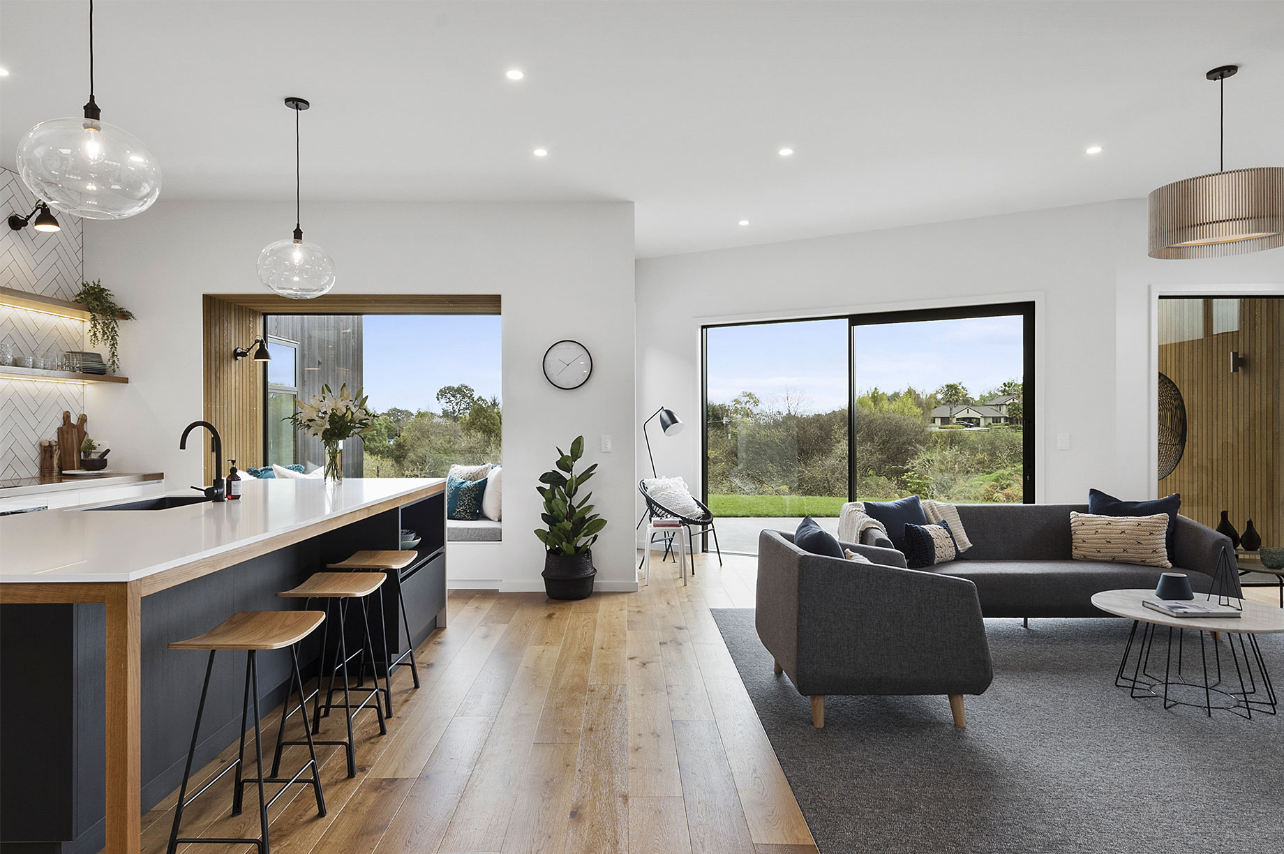 Waikato showhome lounge and dining interior