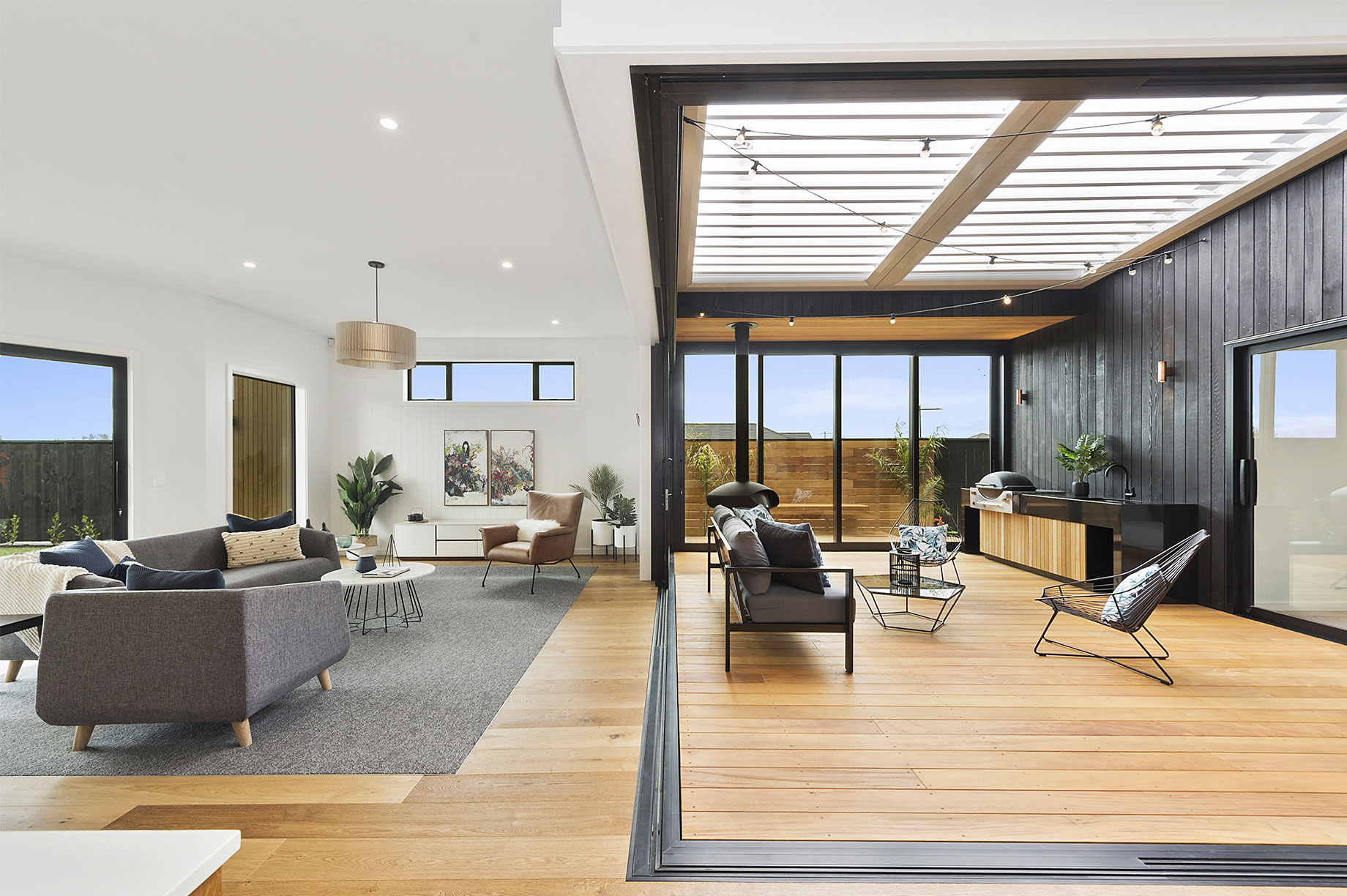 Waikato showhome with indoor-outdoor living area flow