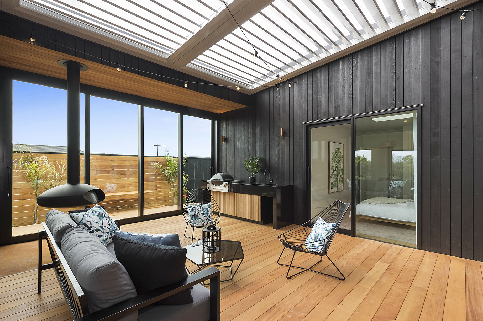 Waikato showhome outdoor living space