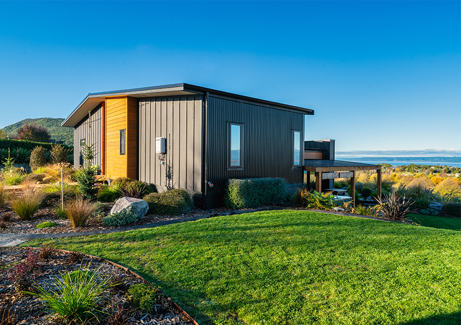 Taupo home exterior on a sunny day