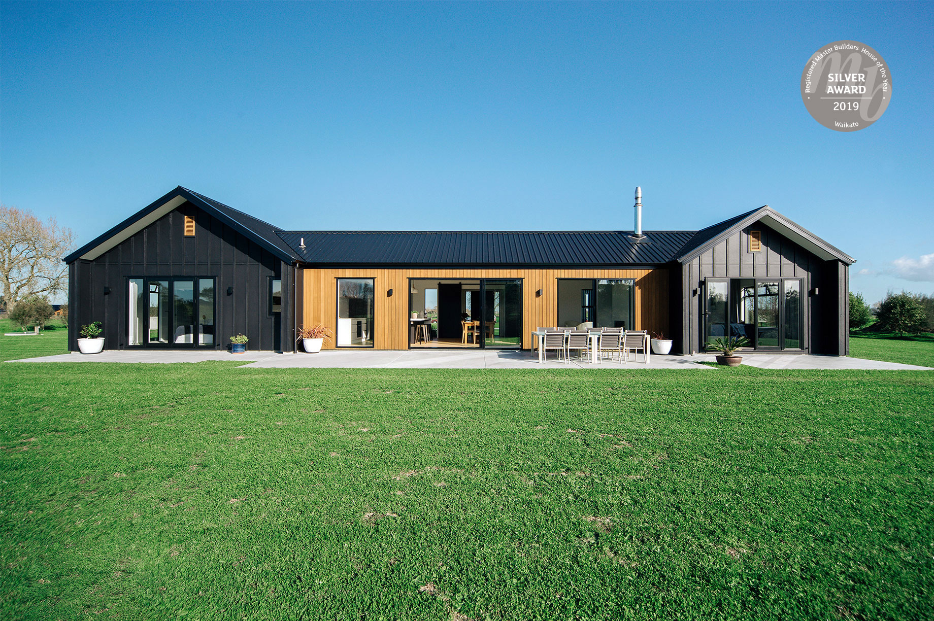 Rural house exterior in daytime