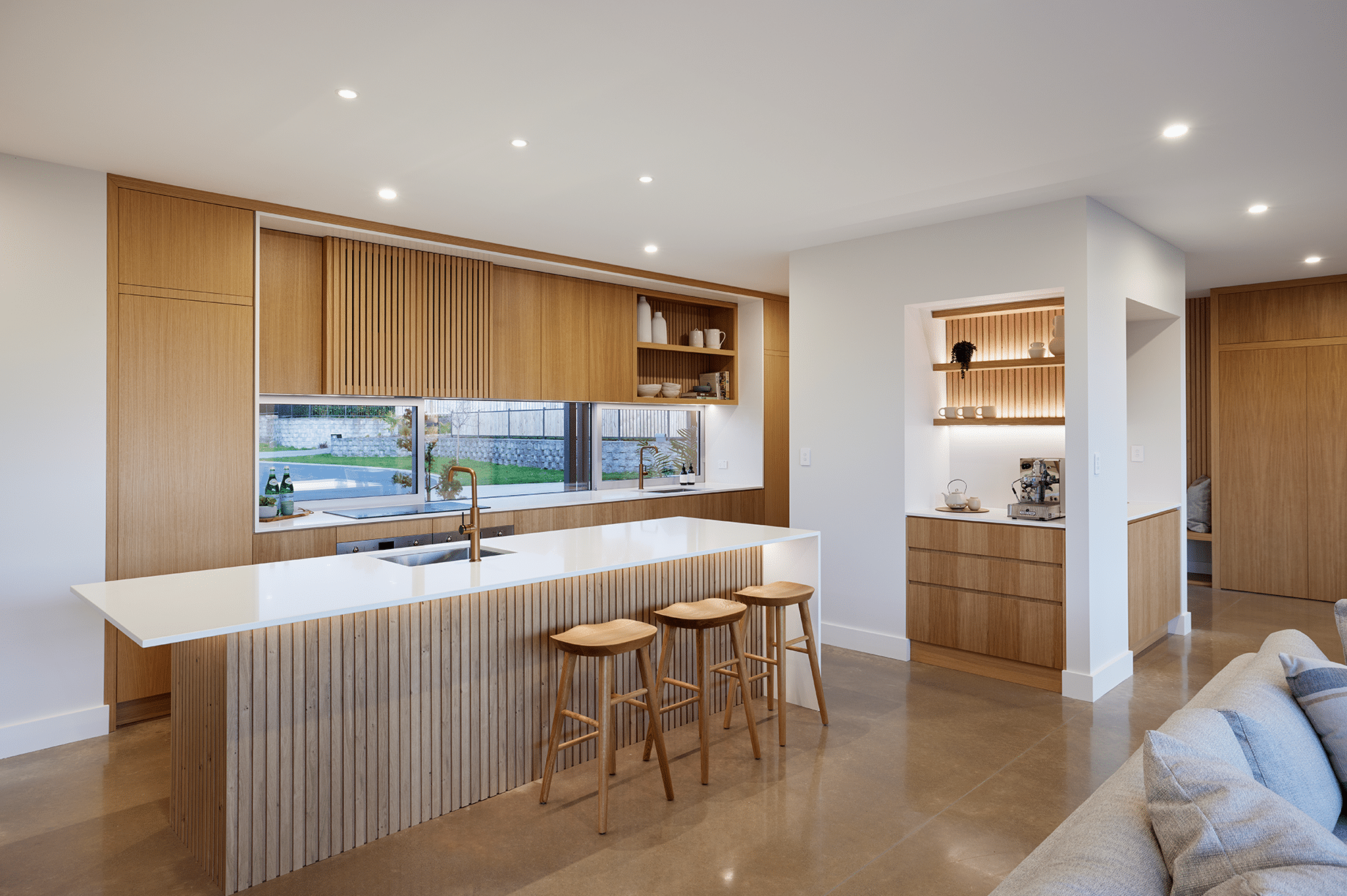 Wooden kitchen interior