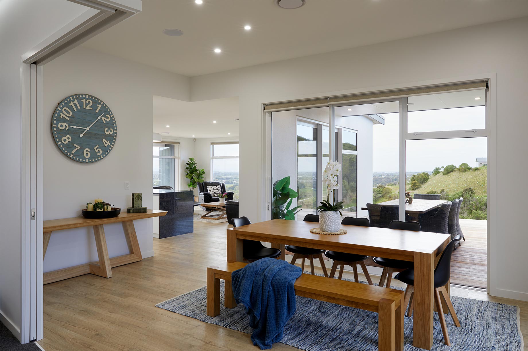 Dining area of a home in Hawkes Bay