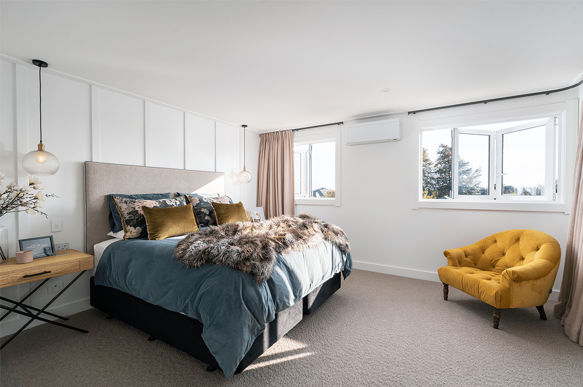 Colourful bedroom interior