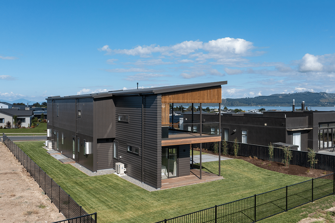 Large two storey house in Taupo side view exterior