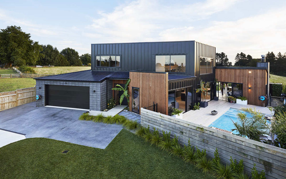 Hawkes Bay showhome exterior in daytime