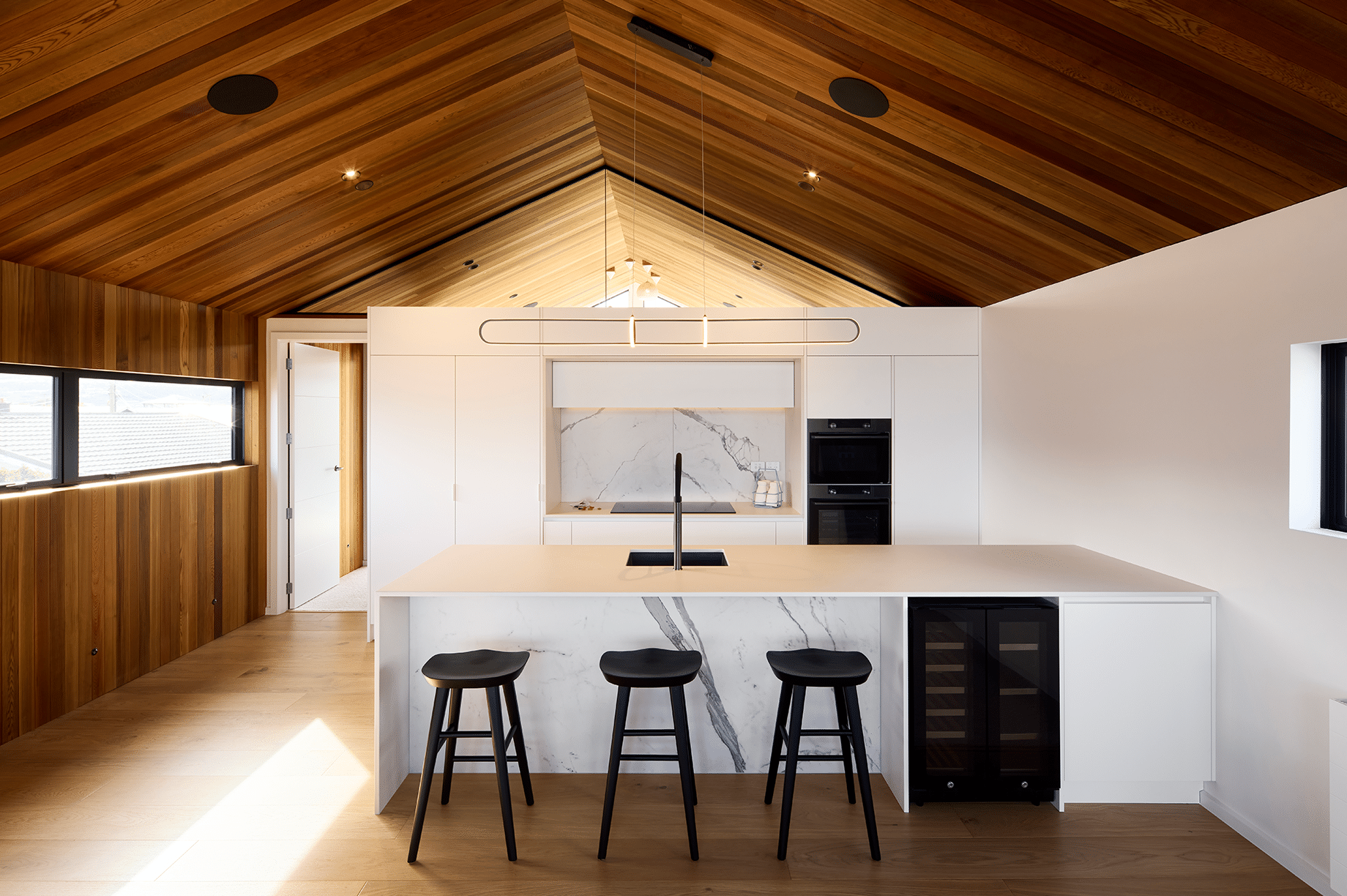 Petone Perfection award-winning show home interior marble kitchen