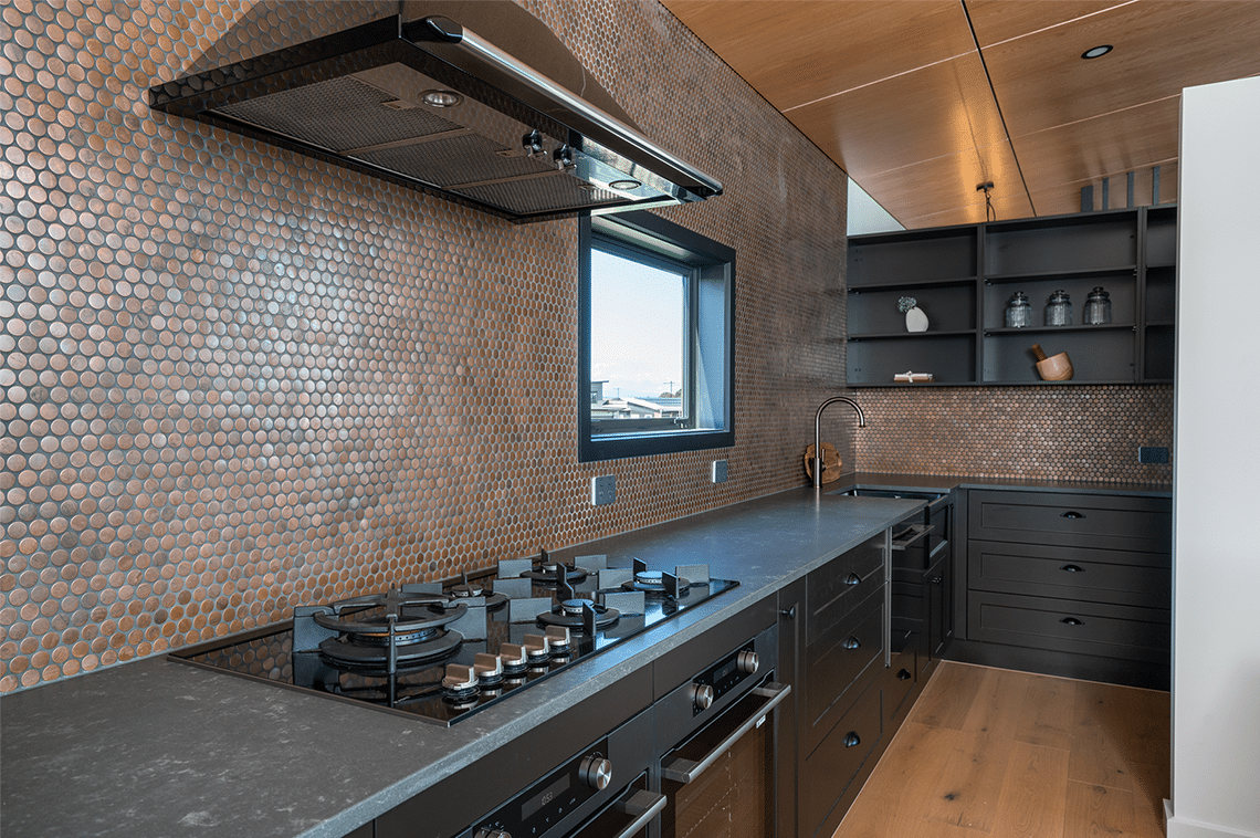 Taupo black kitchen interior