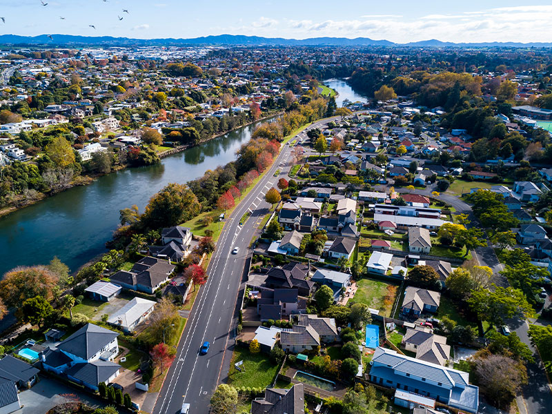 Drone shot of Waikato