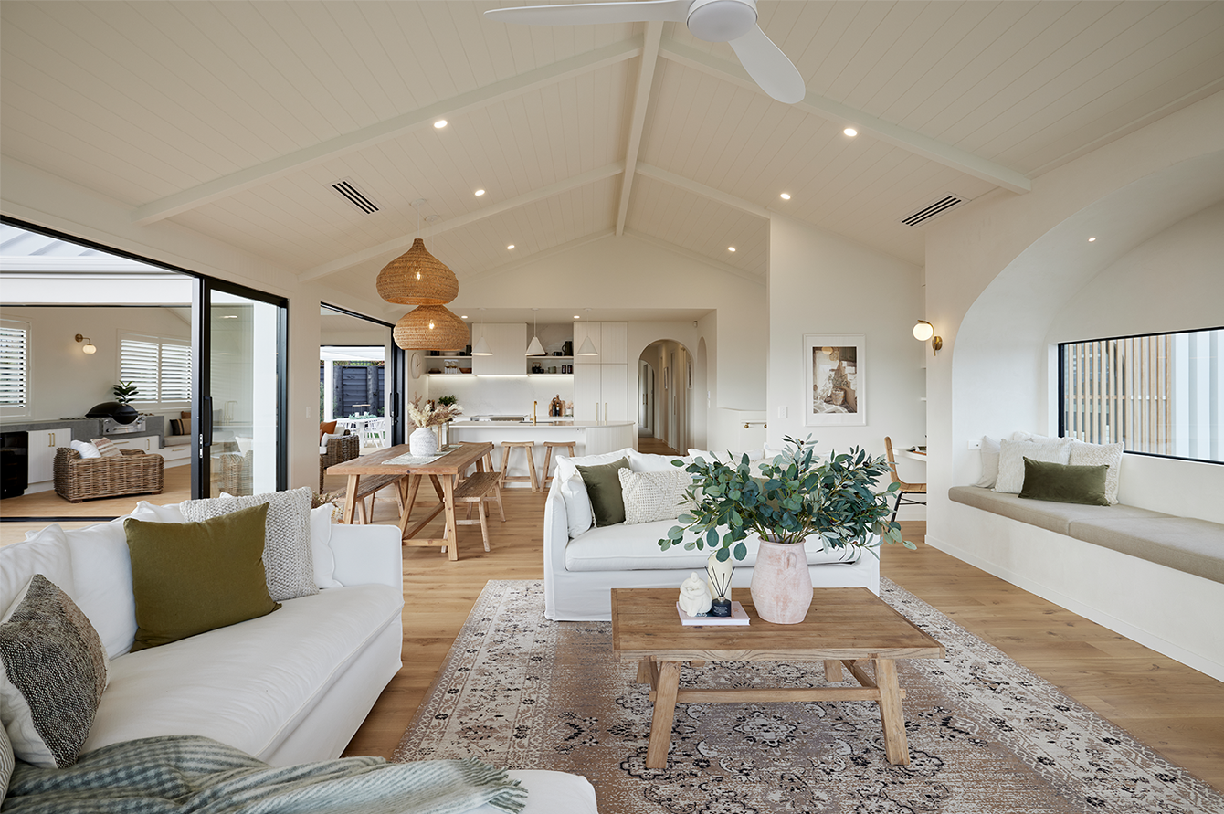 Waikato home light themed living area interior