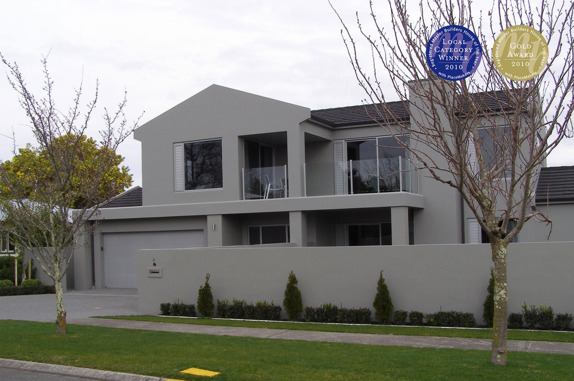 Award winning large beige home exterior