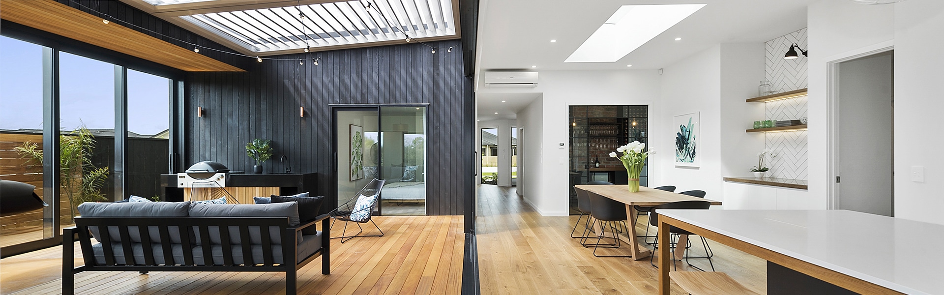 Show home indoor-outdoor living space