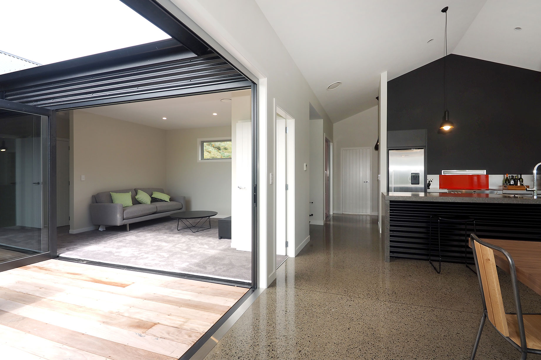 Flow between indoor living space and outdoor living space
