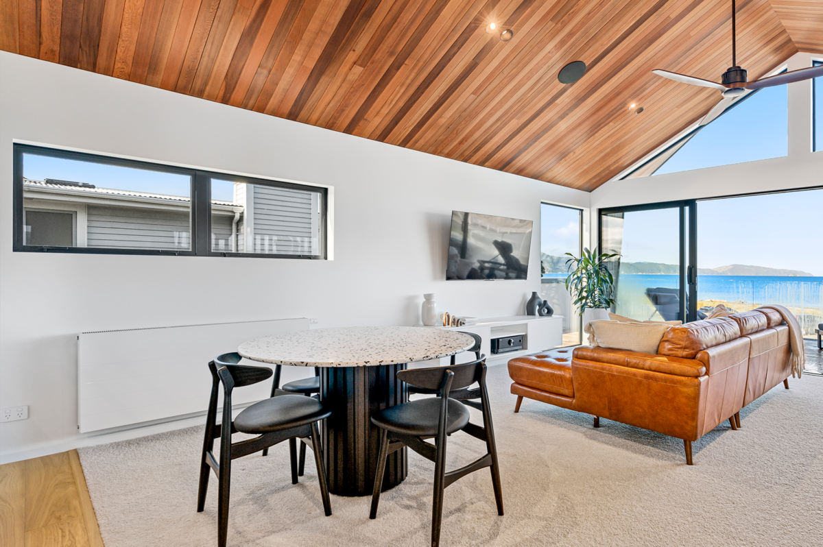 wellington-showhome-living-room living/dining area with panoramic views